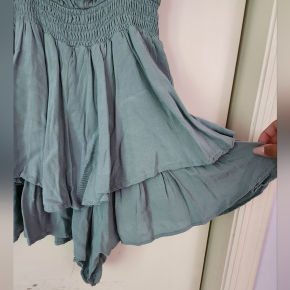 Blue Ruffle Romper - Picture 3 of 6